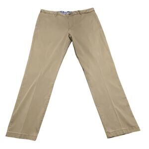 Tommy Bahama Khaki Chino Pants 38x32 Straight Flat Front Casual Golf Resort